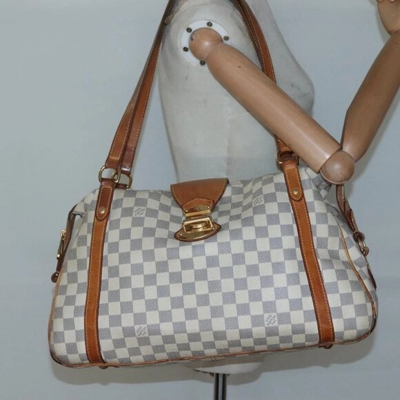 LOUIS VUITTON Damier Azur Stresa GM Tote Bag - Picture 1 of 16